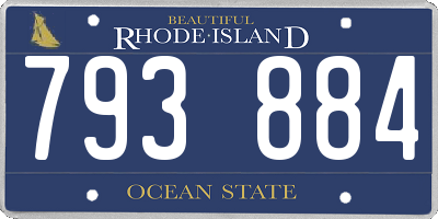 RI license plate 793884