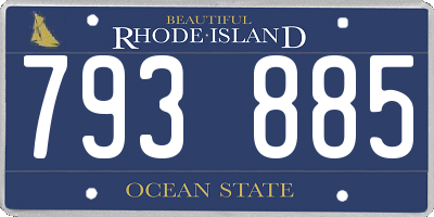 RI license plate 793885