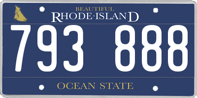 RI license plate 793888