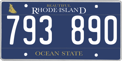 RI license plate 793890