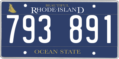 RI license plate 793891