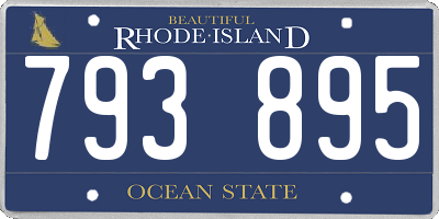 RI license plate 793895