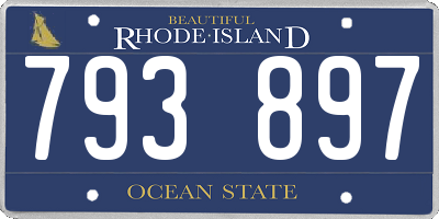 RI license plate 793897