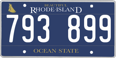RI license plate 793899