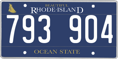 RI license plate 793904
