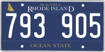 RI license plate 793905