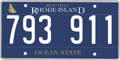 RI license plate 793911