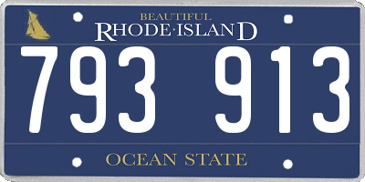 RI license plate 793913