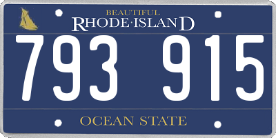 RI license plate 793915