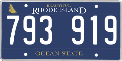 RI license plate 793919