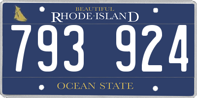 RI license plate 793924
