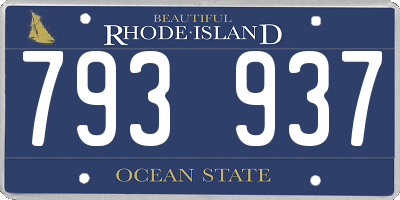 RI license plate 793937