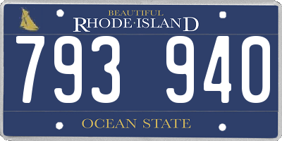 RI license plate 793940