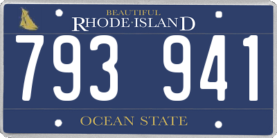 RI license plate 793941