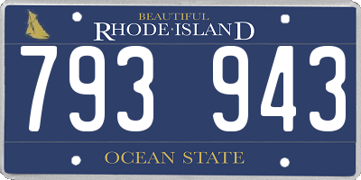 RI license plate 793943