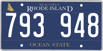 RI license plate 793948