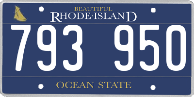 RI license plate 793950