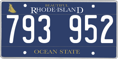 RI license plate 793952