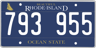 RI license plate 793955