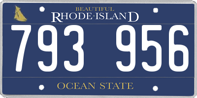 RI license plate 793956