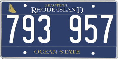RI license plate 793957