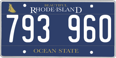 RI license plate 793960