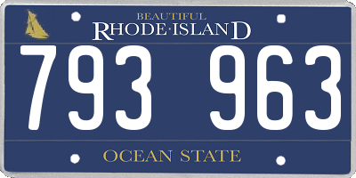 RI license plate 793963