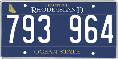 RI license plate 793964