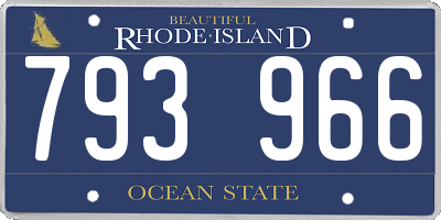 RI license plate 793966