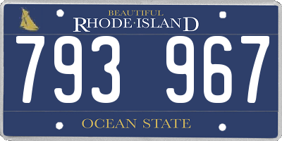 RI license plate 793967