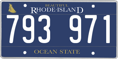 RI license plate 793971