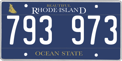 RI license plate 793973
