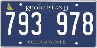 RI license plate 793978