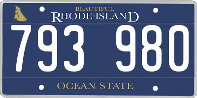 RI license plate 793980