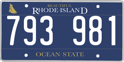 RI license plate 793981