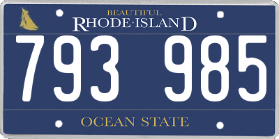 RI license plate 793985