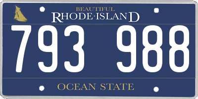 RI license plate 793988