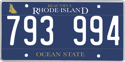 RI license plate 793994