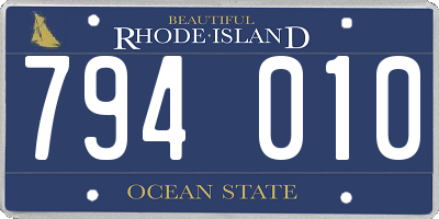 RI license plate 794010
