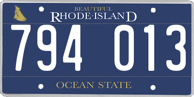 RI license plate 794013