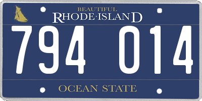RI license plate 794014