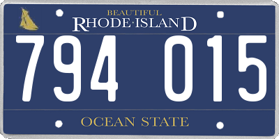 RI license plate 794015