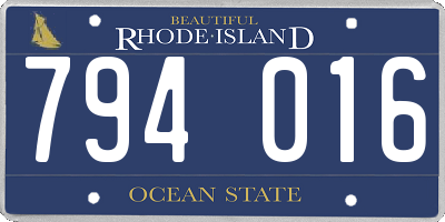 RI license plate 794016
