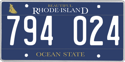 RI license plate 794024