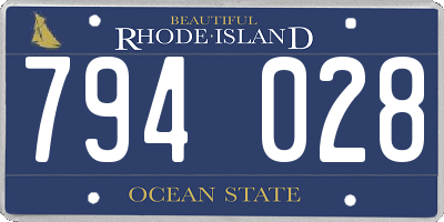 RI license plate 794028