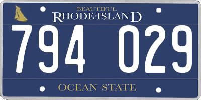 RI license plate 794029
