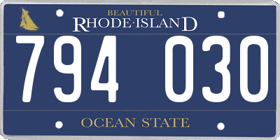 RI license plate 794030