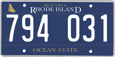RI license plate 794031