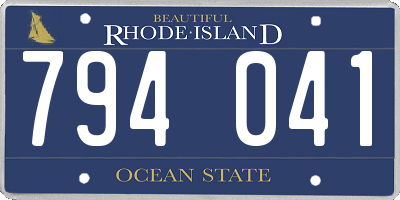 RI license plate 794041
