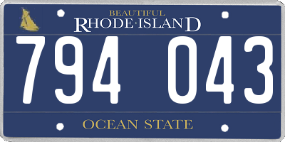 RI license plate 794043
